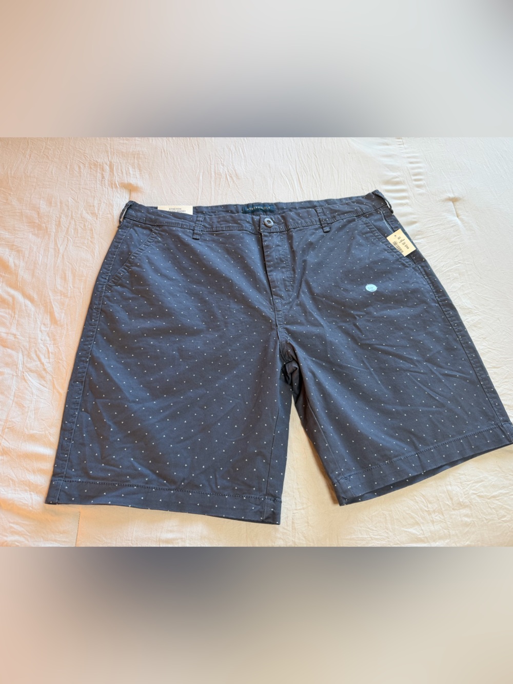 Aeropostale Navy Short with White Micro‎ Triangle Print